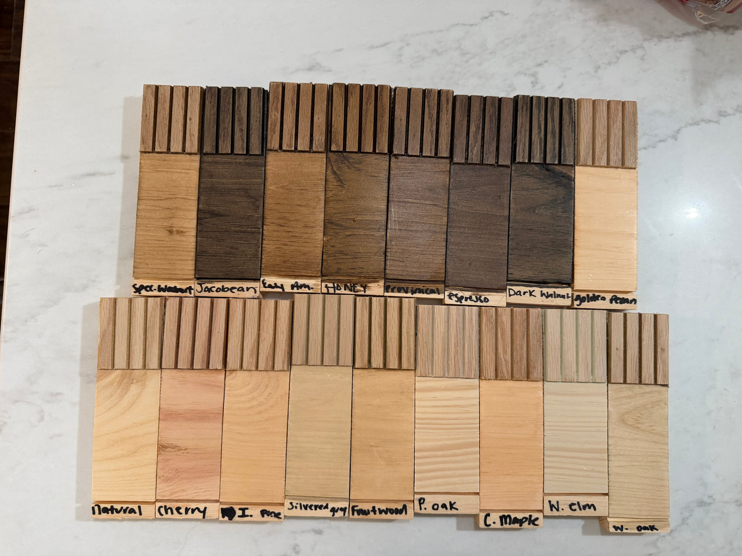 Custom squared fluted floating shelf