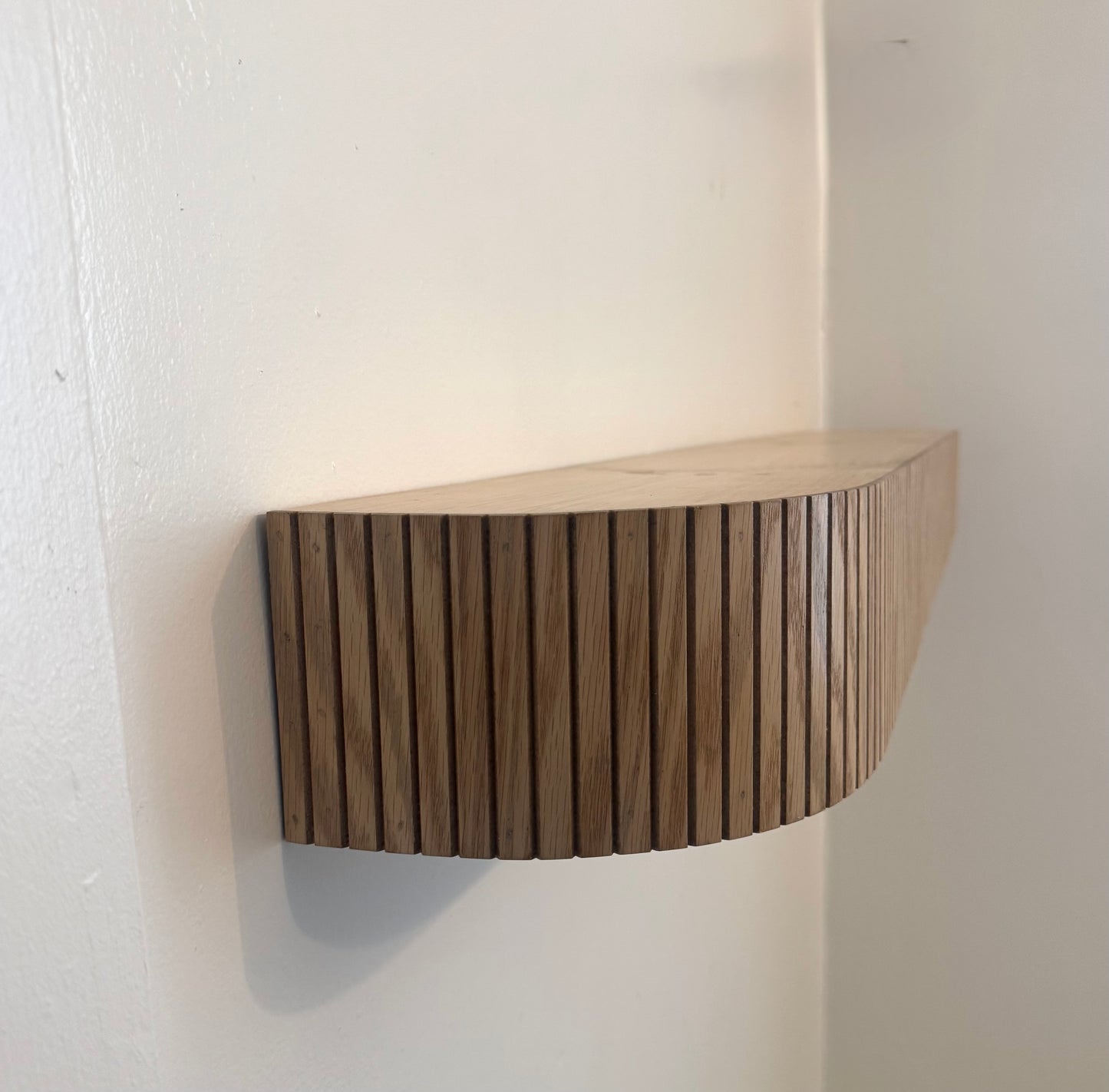 Custom rounded fluted mantel