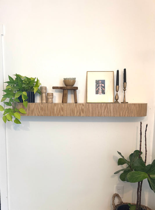 Custom rounded fluted mantel