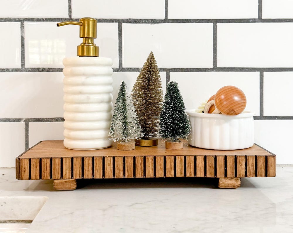 decorative fluted tray